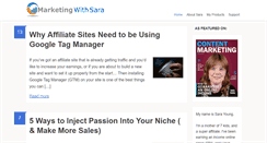 Desktop Screenshot of marketingwithsara.com